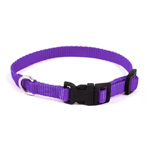 Adornan a su mascota: Collar de perro multicolor de 12mm con hebilla de liberación rápida, personalice hoy para su Pug, Gato o perro, púrpura