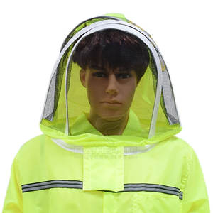 Beekeeping Suit with Reinforced Knees and Large Pockets Beekeeper Suit with Detachable <b>Head</b> <b>Cover</b> and Safety Mesh - Product Image 6