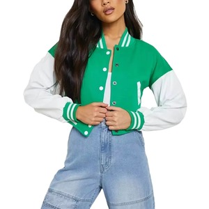 แจ็คเก็ตทีมเบสบอลขน100% สตรีทแวร์ผ้าวูลปักลายตัวอักษร - Product Image 1