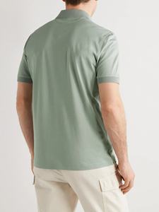 Tendencia Impresión personalizada Logotipo transpirable Hombres Camisetas de polo de trabajo de gama alta Poliéster Algodón Spandex Camisas de golf Polos - Product Image 4