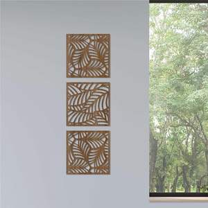 Modern Geometric <b>Leaf</b> Wall <b>Art</b> Polished Wood Floral Wall Decor for Living Room Housewarming Gift - Product Image 6