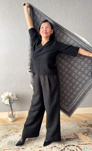 100% ผ้าคลุมไหล่แคชเมียร์มองโกเลียฮิญาบผ้าพันคอแบบดั้งเดิมสี150x100ซม. ออกแบบโลโก้ได้ตามต้องการหรูหราทุกฤดู - Product Image 5