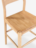 Chaise haute de bar moderne de luxe en bois massif personnalisée pour restaurant et hôtel, durable et écologique