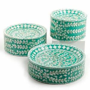 Base para Pastel de Concha de Capiz Hecha a Mano con Incrustaciones de Nácar, para Decoración de Ramadán y Eid, Venta al por Mayor de Fábrica - Product Image 1