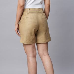 2025 nuevo estilo cintura elástica deportes gimnasio Fitness pantalones cortos Color sólido pantalones cortos para correr con bolsillo pantalones cortos de algodón para mujeres - Product Image 5