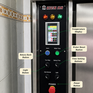 Kien An Electric Rotary Rack Oven 8-Tray Digital Control Hinged Door With 360-Degree Rotating Rack For Bakery <b>Baking</b> - Product Image 3