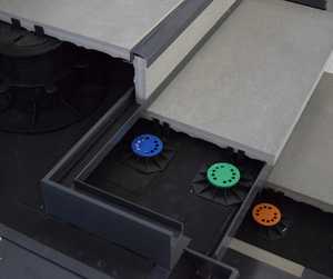 Renoplast ®   Profilé de nez de marche en aluminium SW pour sols ventilés - Profil de marche de 200 cm 12 mm, profil de bordure de carrelage - Product Image 2