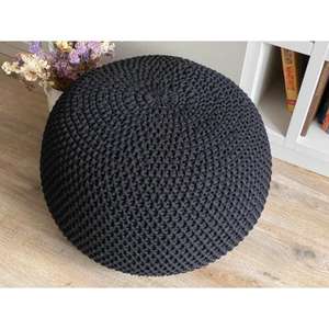 Moroccan Leather <b>Pouf</b> Handmade Ottoman <b>Footstool</b> Traditional Handcrafted Pouffe Home Decor Boho Ottoman Seat Living Roo - Product Image 1