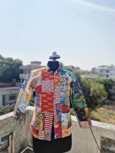Veste matelassée élégante Kantha Stitch faite à la main, confort, style intemporel, sur mesure pour un choix de mode durable, doublure en nylon - Product Image 4