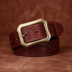 Ceinture habillée en cuir de vachette avec logo personnalisé et boucle à ardillon en alliage avec votre logo - Product Image 5