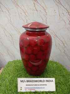 Urna de aluminio de cremación memorable para cenizas humanas, urnas de cremación para adultos personalizadas pulidas brillantes hechas a mano por Brassworld India - Product Image 5