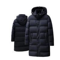 Veste d'hiver pour homme, doudoune parka, doudoune en duvet de canard blanc pour homme, à capuche, chaude, épaisse, longue, doudoune