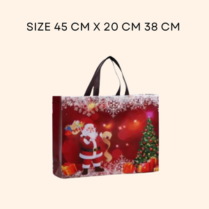 กระเป๋าผ้าใยสังเคราะห์เป็นมิตรต่อสิ่งแวดล้อมทนทานสำหรับการสร้างแบรนด์ตามฤดูกาลสามารถปรับแต่งสปันด์หรูหราสำหรับคริสต์มาส - Product Image 2