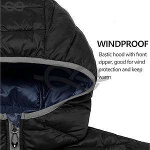 Veste matelassée compressible pour homme Manteau d'hiver léger à capuche et coupe-vent avec isolation recyclée, parfait pour les activités de plein air - Product Image 4