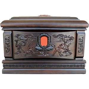 Urna de cremación de último estilo, caja de madera decorativa, urna de cremación de madera o cenizas humanas y suministros funerarios de la India - Product Image 4