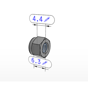 Écrou de blocage hexagonal à insert nylon K1147 DIN982 M5 en acier galvanisé, fixation filetée haute performance pour assemblage industriel - Product Image 3