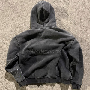 Fabricant pakistanais sweats à capuche en strass lavés à l'acide pour hommes basiques en coton mélangé sweats à capuche en strass lavés à l'acide pour hommes - Product Image 4