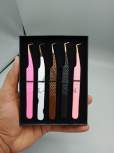 แหนบต่อขนตาปลายแหลมสีโรสโกลด์แบบ90องศาทำจากเหล็กแข็งออกแบบโลโก้ได้ตามต้องการจำนวนมาก - Product Image 6