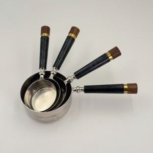 Unique Stainless Steel <b>Measuring</b> <b>Cup</b> With Decorative Resin & Wooden Handle Offering Usage Along With Stylish Addition To Home - Product Image 4