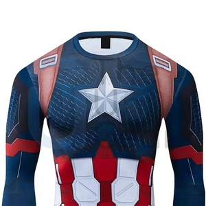 Meilleur design personnalisé, vêtements de sport pour hommes, compression, fitness, rashguard, nouvelle arrivée, respirant, séchage rapide, spandex/polyester UNI - Product Image 2