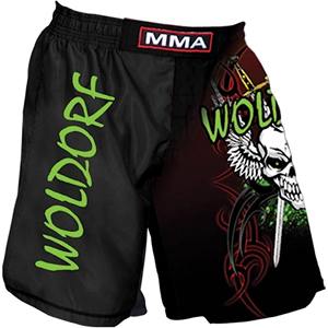 กางเกงขาสั้น MMA พิมพ์ลาย OEM ราคาถูกติดฉลากส่วนตัวสั่งพิมพ์ชื่อโลโก้และสปอนเซอร์ได้ตามต้องการ - Product Image 2