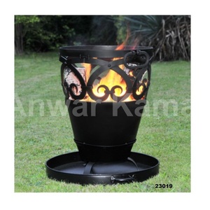 Foyer Offre Spéciale pour l'extérieur Foyer en fer noir Bol à feu en acier avec support pour la décoration de cuisine et de jardin à la maison - Product Image 2