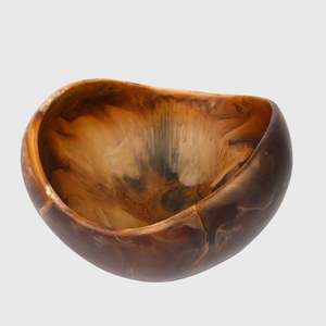 Grand saladier de couleur blanche, bol en résine très vendu, aspect marbre, bol en résine fait à la main au meilleur prix, fabriqué en Inde - Product Image 5