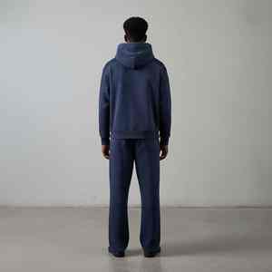 Survêtement pour homme sur mesure OEM, logo brodé personnalisé, imprimé, 100% coton molletonné, uni, surdimensionné, ample, pull-over - Product Image 4