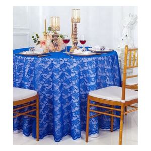 Beige Lace Table Cloth <b>Rectangle</b> Dust Proof Wrinkle Resistant Dining Table Cover Bulk OEM ODM Restaurant Export India - Product Image 6