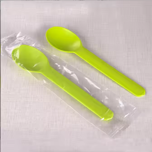 Couverts PP quantité minimale de commande bas en plastique minuscules dégustateurs cuillères cuillères de restauration petite cuillère en plastique vaisselle en plastique marque HM - Product Image 1