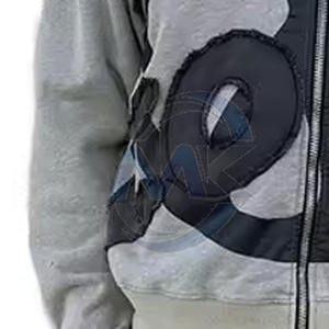 ชุดวอร์มแฟชั่นสีล้วนปักลายด้วยความเปรี้ยวชุดวอร์มลำลองไซส์ใหญ่พิเศษสำหรับฤดูหนาว - Product Image 6