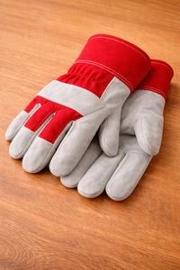 Gants de sécurité en cuir fendu industriel pour travaux lourds, résistants à l'abrasion, avec broderie personnalisée, approvisionnement OEM - Product Image 5