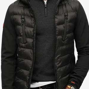 Envío rápido tela de invierno logotipo personalizado de talla grande adulto chaqueta acolchada abrigo hombres extraíble con capucha abajo brillante chaquetas Abrigos Hombre - Product Image 6