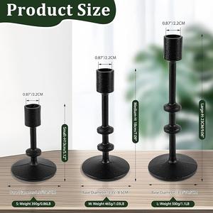 Ensemble royal moderne à la mode de 3 bougeoirs de Noël pour les décorations de fête et les cadeaux d'autres occasions - Product Image 4