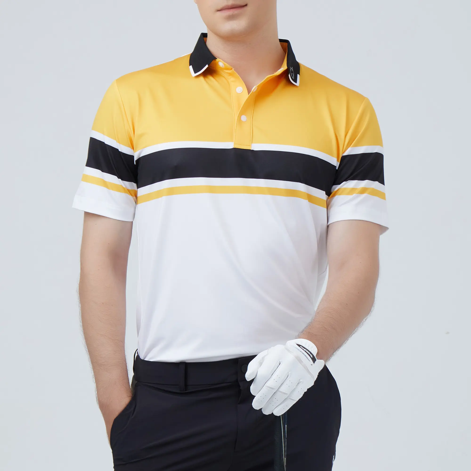 Golfbekleidung mit individuellem Logo T-Shirt: ODM OEM, schnelltrocknend, 4-Wege-Ekstreckung