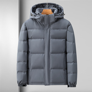 Veste matelassée pour homme sur mesure à haute brillance, col montant, manteau d'hiver chaud en duvet, fournisseur OEM d'usine, qualité supérieure tendance - Product Image 2