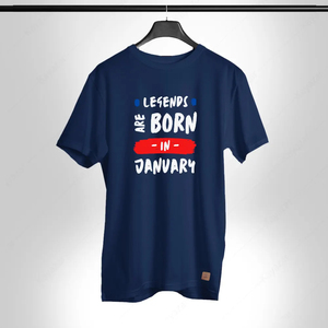 Huyền thoại được sinh ra trong jandary sinh nhật in Áo Thun Unisex cotton quá khổ đồ họa Typography giản dị thời trang dạo phố hàng đầu OEM tùy chỉnh - Product Image 4
