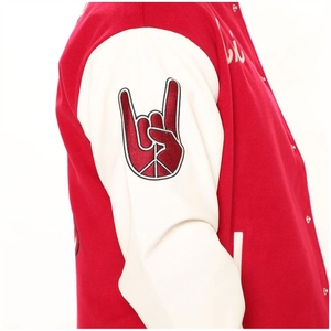 Veste de baseball universitaire pour hommes sweats à col montant pour hommes vestes d'université en polaire vestes brodées personnalisées avec logo - Product Image 6