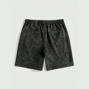 กางเกงขาสั้นผู้ชายผ้าฝ้ายฟลีซแต่งคริสตัล ทรงสตรีทแฟชั่น สีซีดแบบย้อมกรด ระบายอากาศได้ดี ความยาวระดับเข่า เหมาะสำหรับใส่เล่นกีฬา - Product Image 4