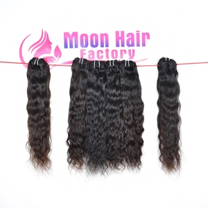 Produit original cuticule alignée naturel brut indien temple faisceaux de cheveux humains ondulés simple dessiné doux soyeux non traité à vendre - Product Image 4