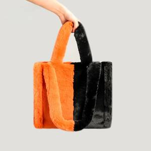 Luxury Women <strong>Fashion</strong> Large Warm Winter Sac Fluffy Soft Plush Shopper Handbags Fur Tote Bags - Product Image 3