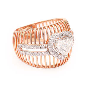 Igi แหวนรูปหัวใจที่ดีได้รับการรับรองจากเจ้าหญิงมรกตตัดเพทายสีเหลืองทองโรเดียมชุบ - Product Image 3