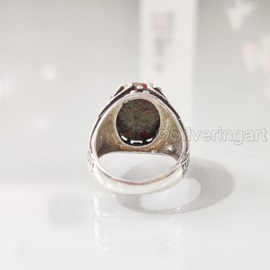 Anillo de Plata de Ley 925 con Gema de Jaspe Unakita Natural para Hombre, Anillo de Piedra de Nacimiento, Todas las Tallas, Joyería Fina Árabe, Venta al por Mayor - Product Image 6