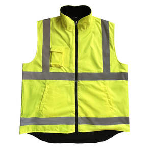 Chaleco de seguridad sin mangas de alta visibilidad con cinta reflectante para trabajadores de la construcción y exteriores - Product Image 6