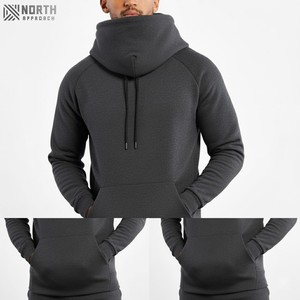 Nueva venta al por mayor 2025 pulóver Sudadera con capucha logotipo personalizado en blanco 100% algodón sudaderas con capucha Color sólido pulóver Sudadera con capucha para hombres Reversible - Product Image 2