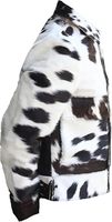 Veste en cuir à fourrure Manteau à poils en peau de vache Veste en cuir à fourrure véritable Veste en fourrure de vachette