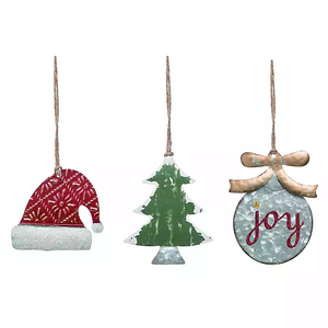 Xmas Tree Decorative Heart & Tree Shape Hanging Metal <b>Ornaments</b> Made of High Metal Quality with Nickel Finished Pendent - Product Image 4