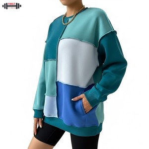 Sweat-shirt à capuche oversize pour femme, en molleton de coton, avec logo sur le devant, couleur personnalisée, épais, pour l'hiver, style Y2k, 2025 - Product Image 4