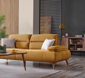 Juego de sofás reclinables modernos contemporáneos muebles de tela para sala de estar que incluyen sofá cama para uso en el hogar, apartamento, hotel o villa - Product Image 2