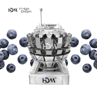 Frozen Blueberry Raspberry 200g 14 Head Agua a prueba de polvo Multicabezal Combinación Pesadora Alimentos Máquina de envasado multifunción